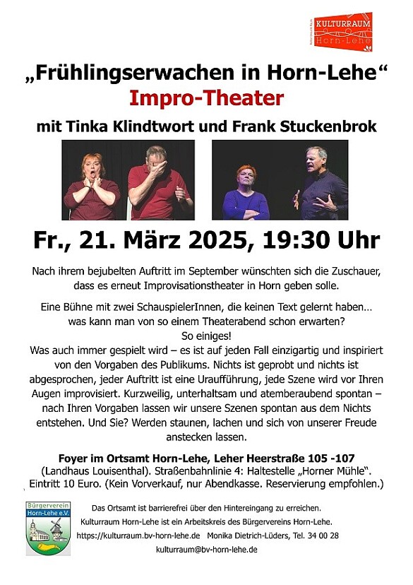 Frühlingserwachen in Horn-Lehe am 21.03.2025, Impro-Theater